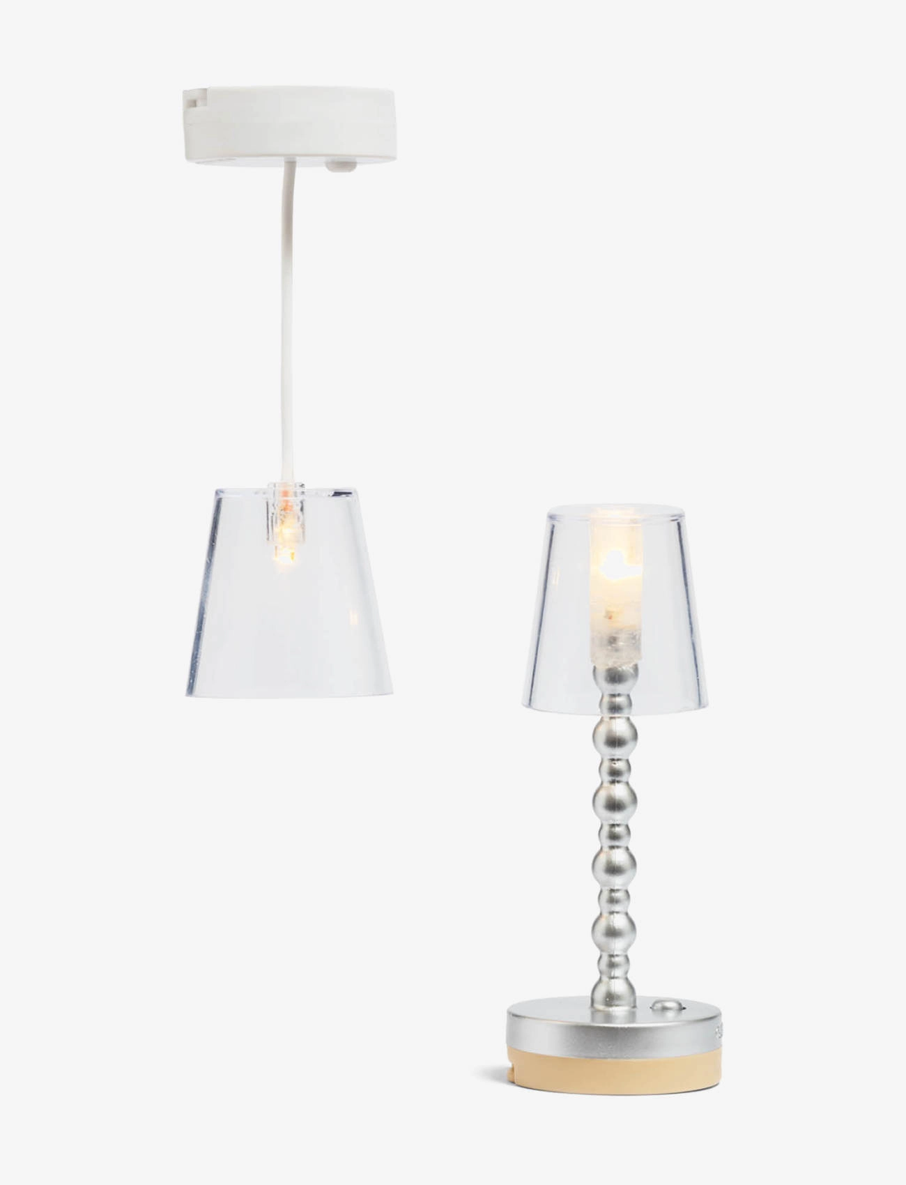 Lundby Lundby Golv+Taklampa Batteri, 3X3X9 cm, Grey, Dukker Og Tilbehør > Dukkehustilbehør, Børn