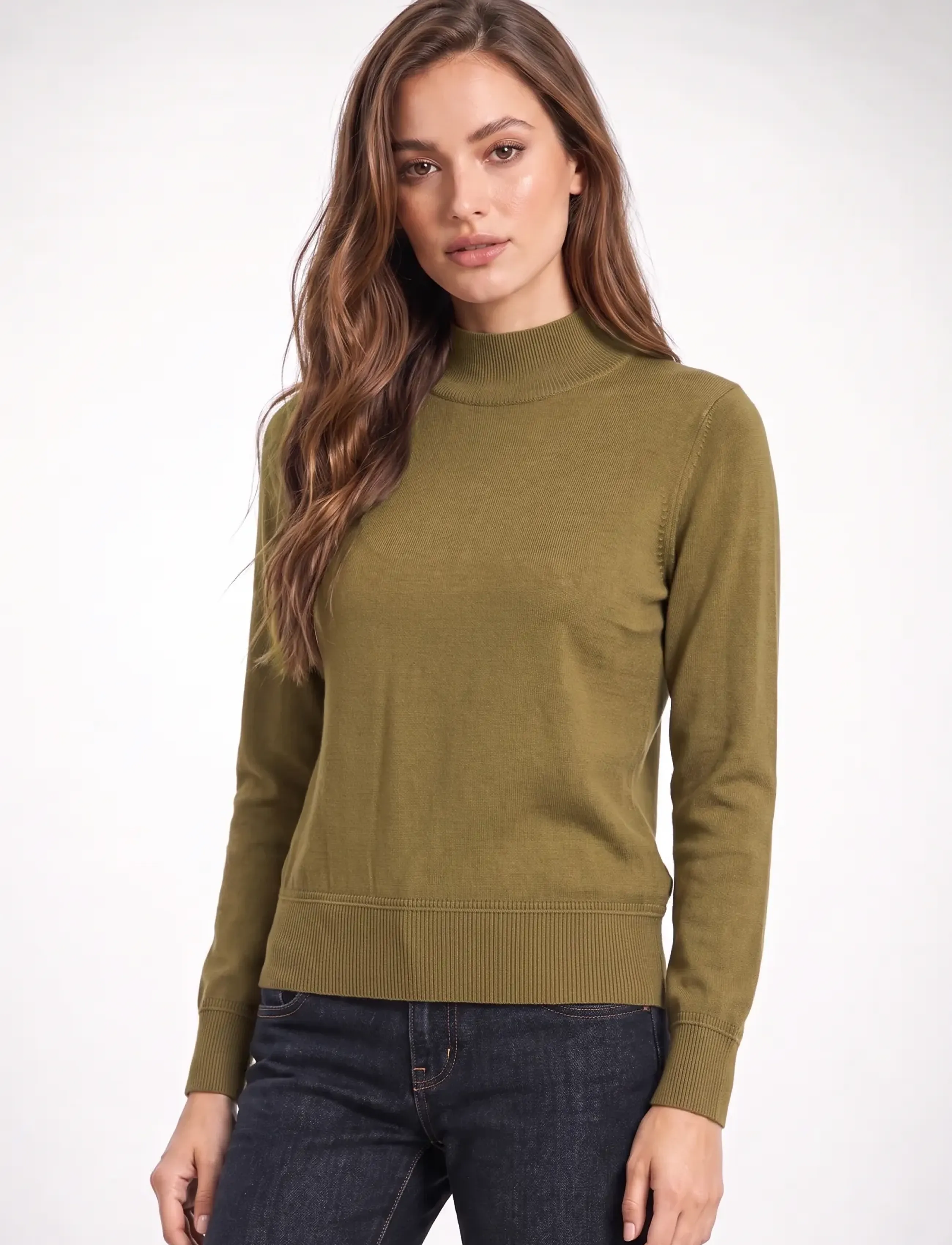 Lundgaard - Turtleneck sweater - efterårstøj - green grape - 0