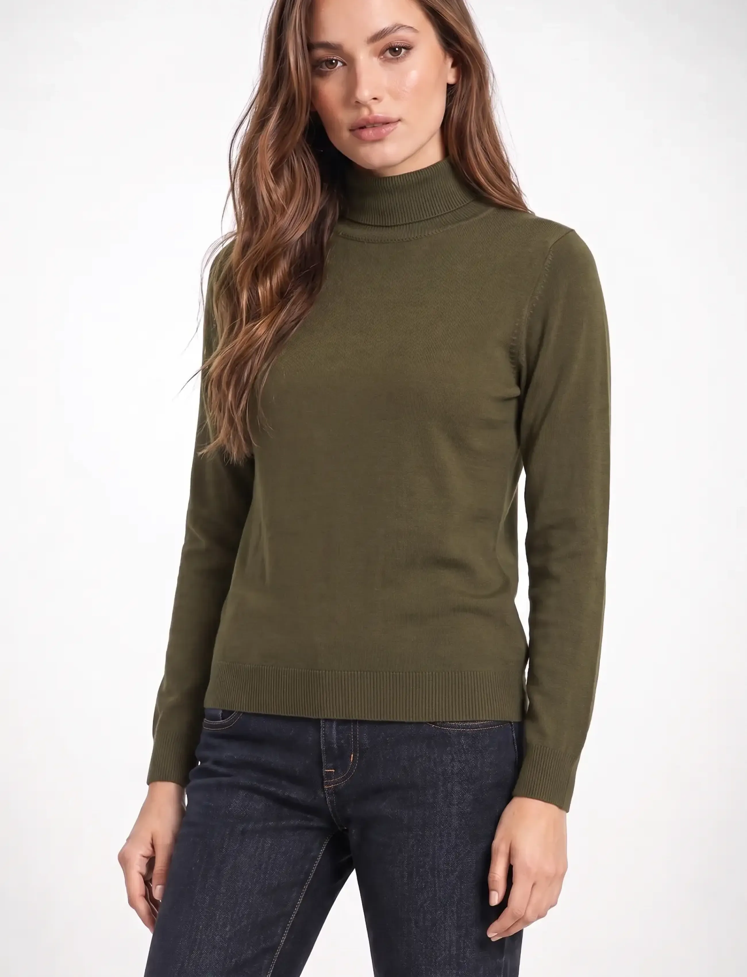 Lundgaard - Turtleneck sweater - efterårstøj - army - 0