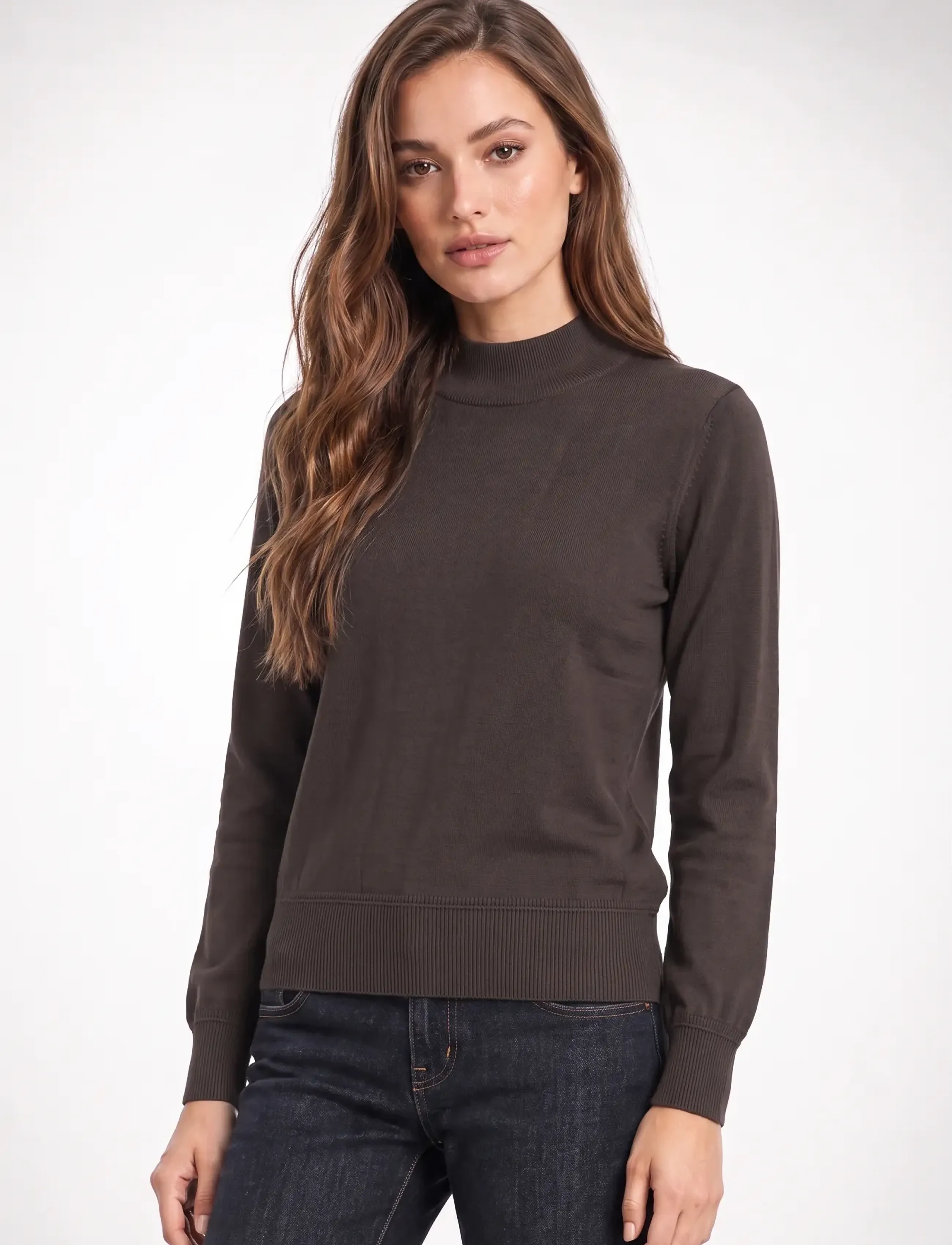 Lundgaard - Turtleneck sweater - herbstliche kleidung - dk. brown - 0