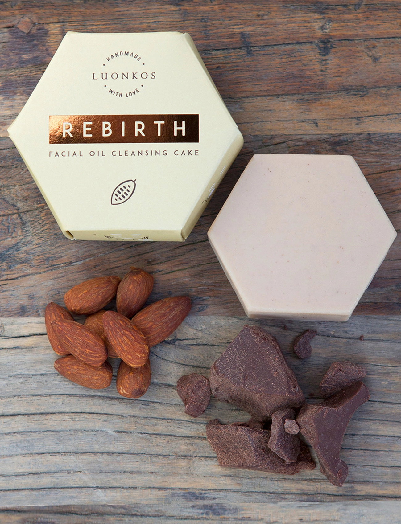 Luonkos - Rebirth  facial oil cleansing cake - hreinsiolía - brown - 2