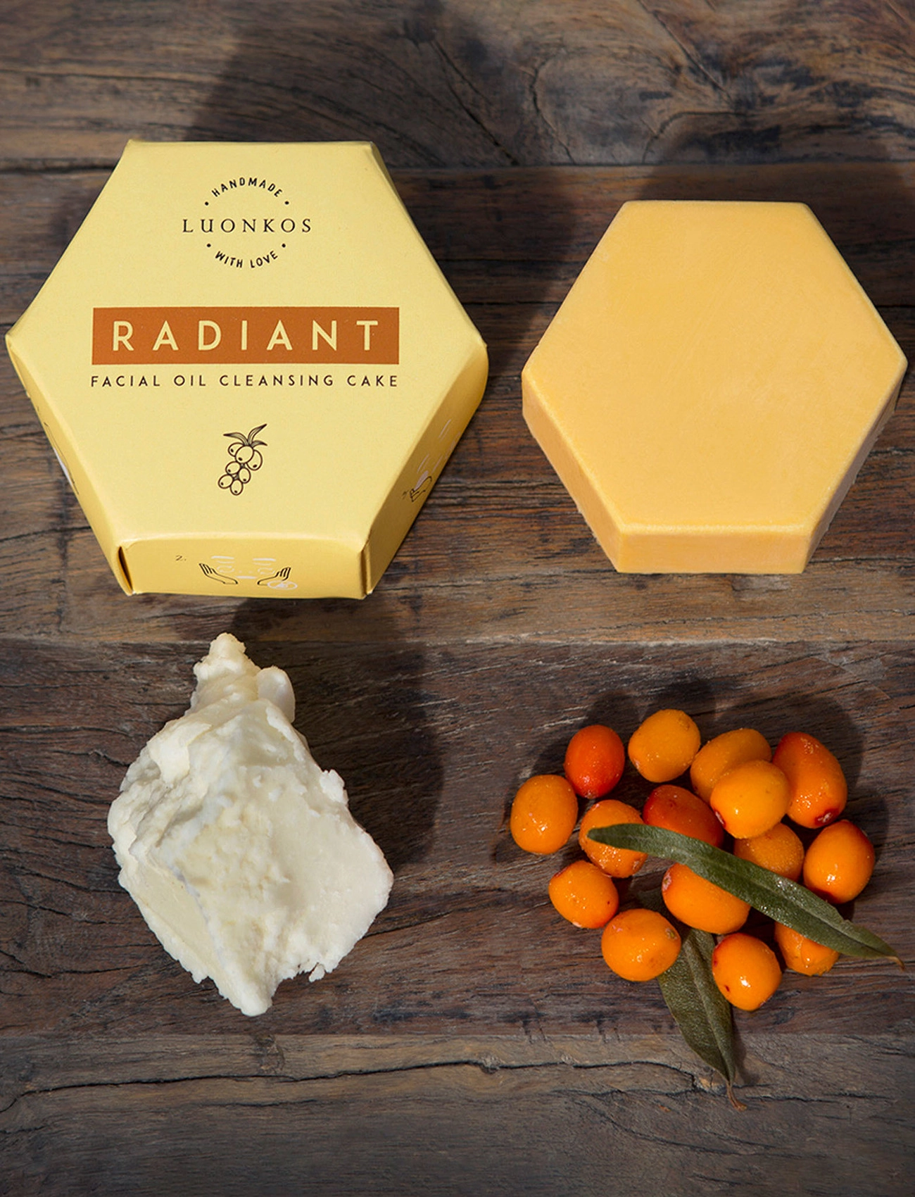 Luonkos - Radiant facial oil cleansing cake - reinigingsolies - yellow - 2