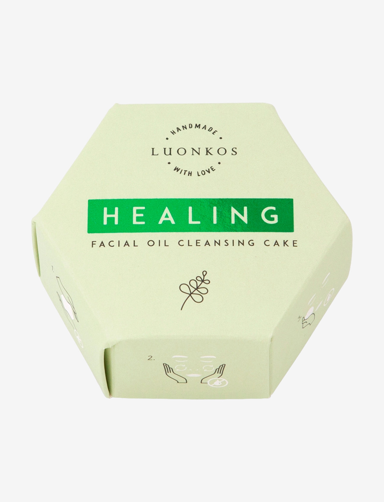 Luonkos - Healing facial oil cleansing cake - rengöringsolja - green - 0