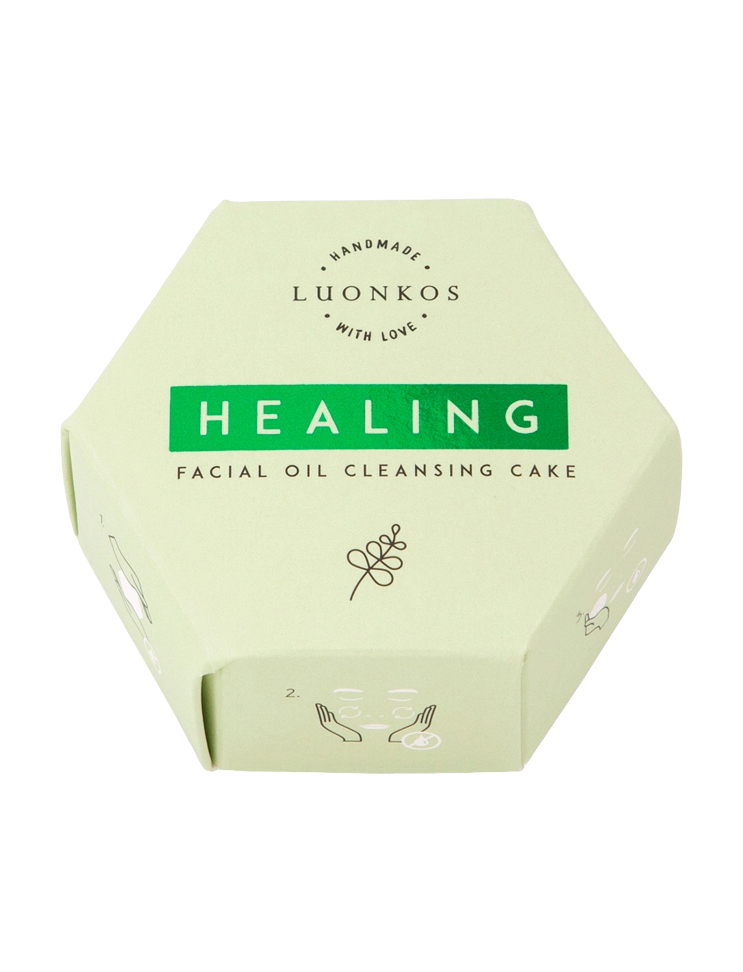 Luonkos Healing facial oil cleansing cake - Made With Care - GREEN / green