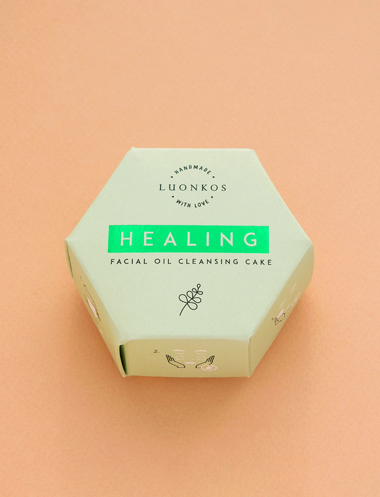 Luonkos - Healing facial oil cleansing cake - puhdistusöljyt - green - 2