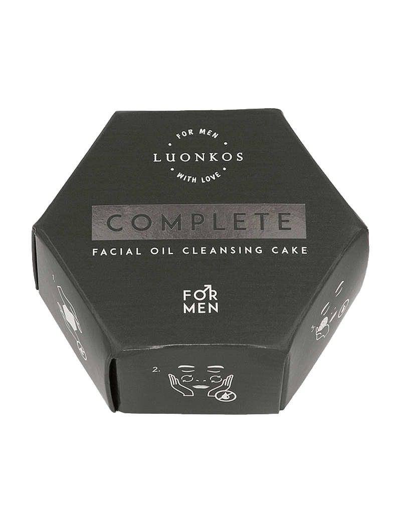 Luonkos - Complete facial oil cleansing cake, for men - näopesu - charcoal - 1