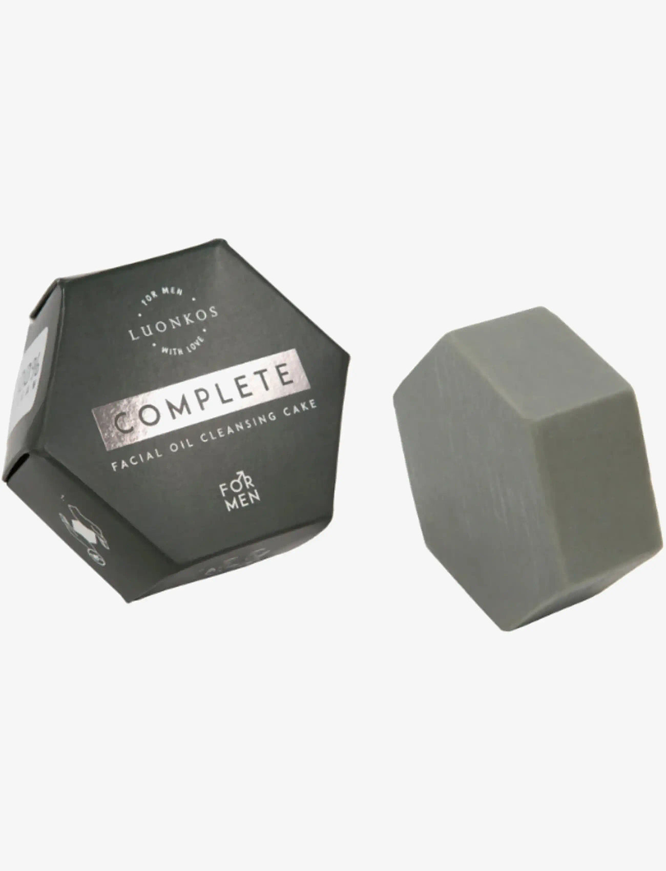 Luonkos - Complete facial oil cleansing cake, for men - ansiktsrengöring - charcoal - 2