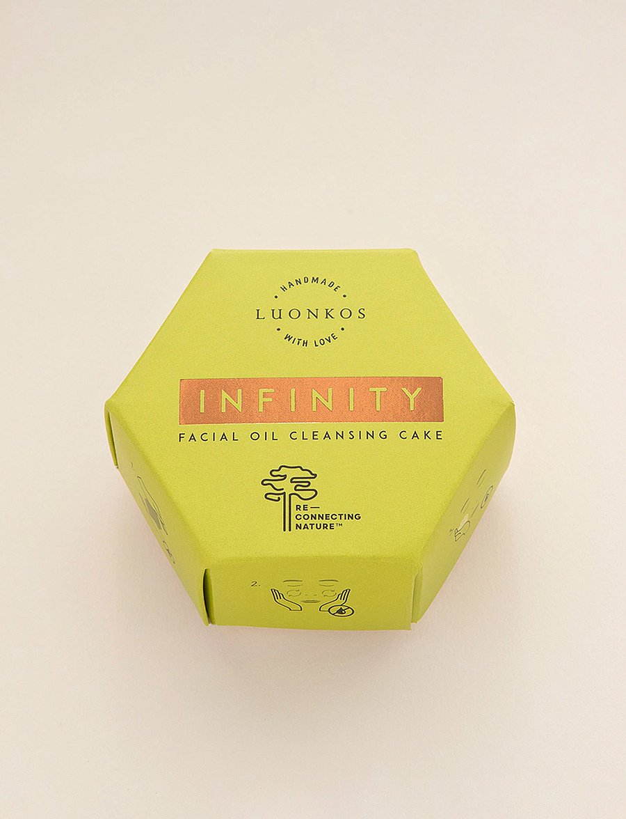 Luonkos - Infinity facial oil cleansing cake, forest microbes - puhastaja - brown - 2