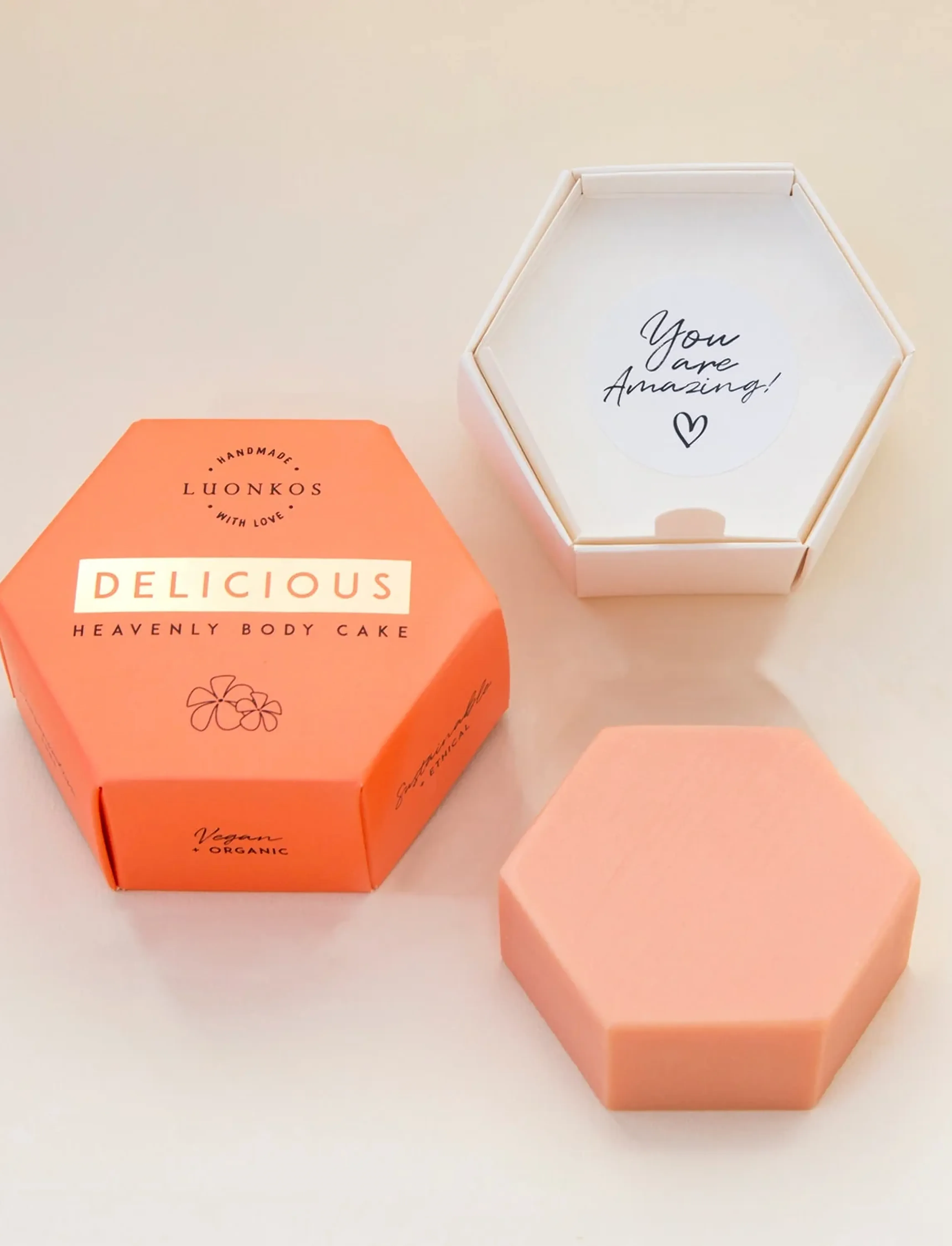 Luonkos - Delicious heavenly body oil cake - reisestørrelser og kits - pink - 3