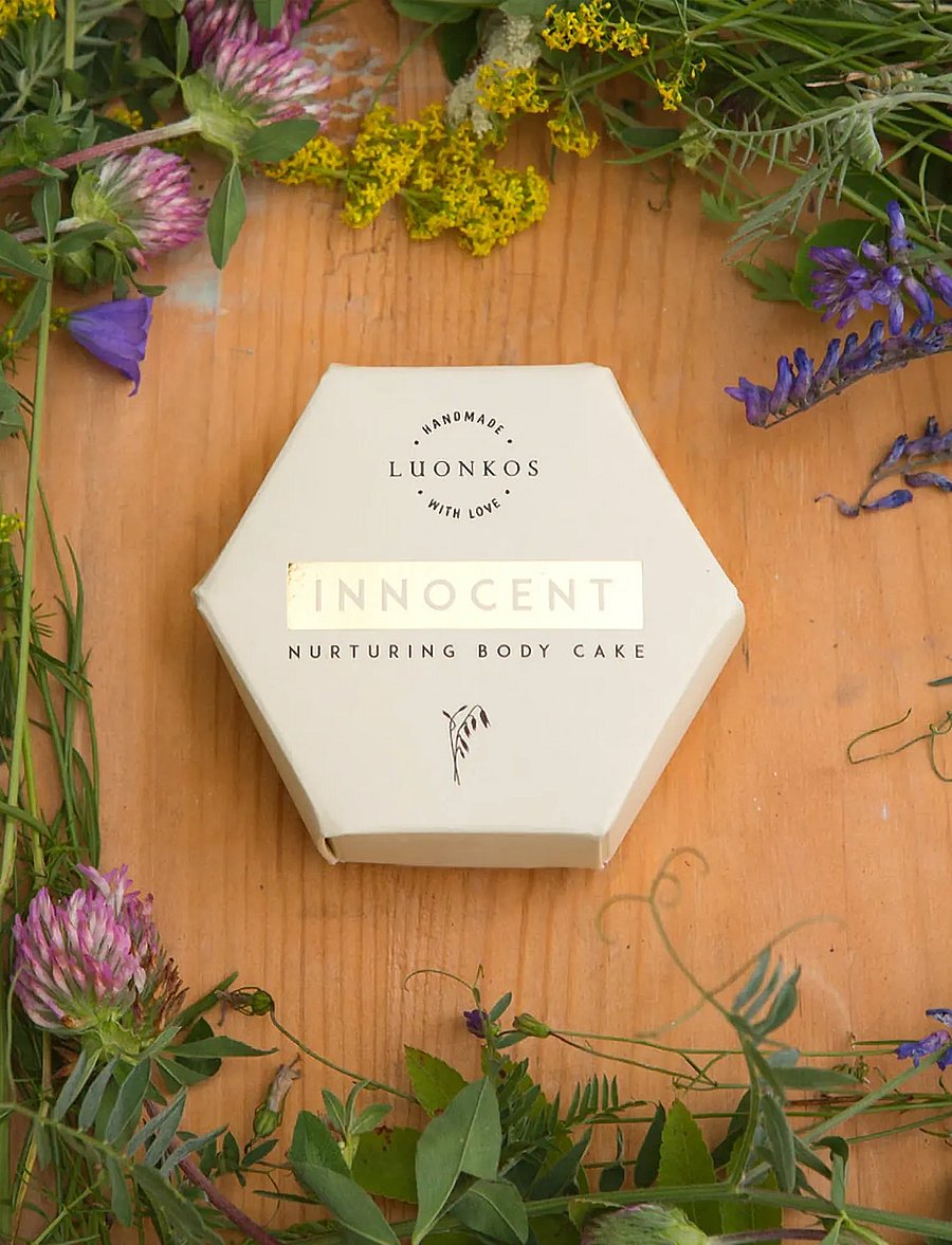 Luonkos - Innocent nurturing body oil cake - reisisuuruses tooted ja komplektid - white - 0
