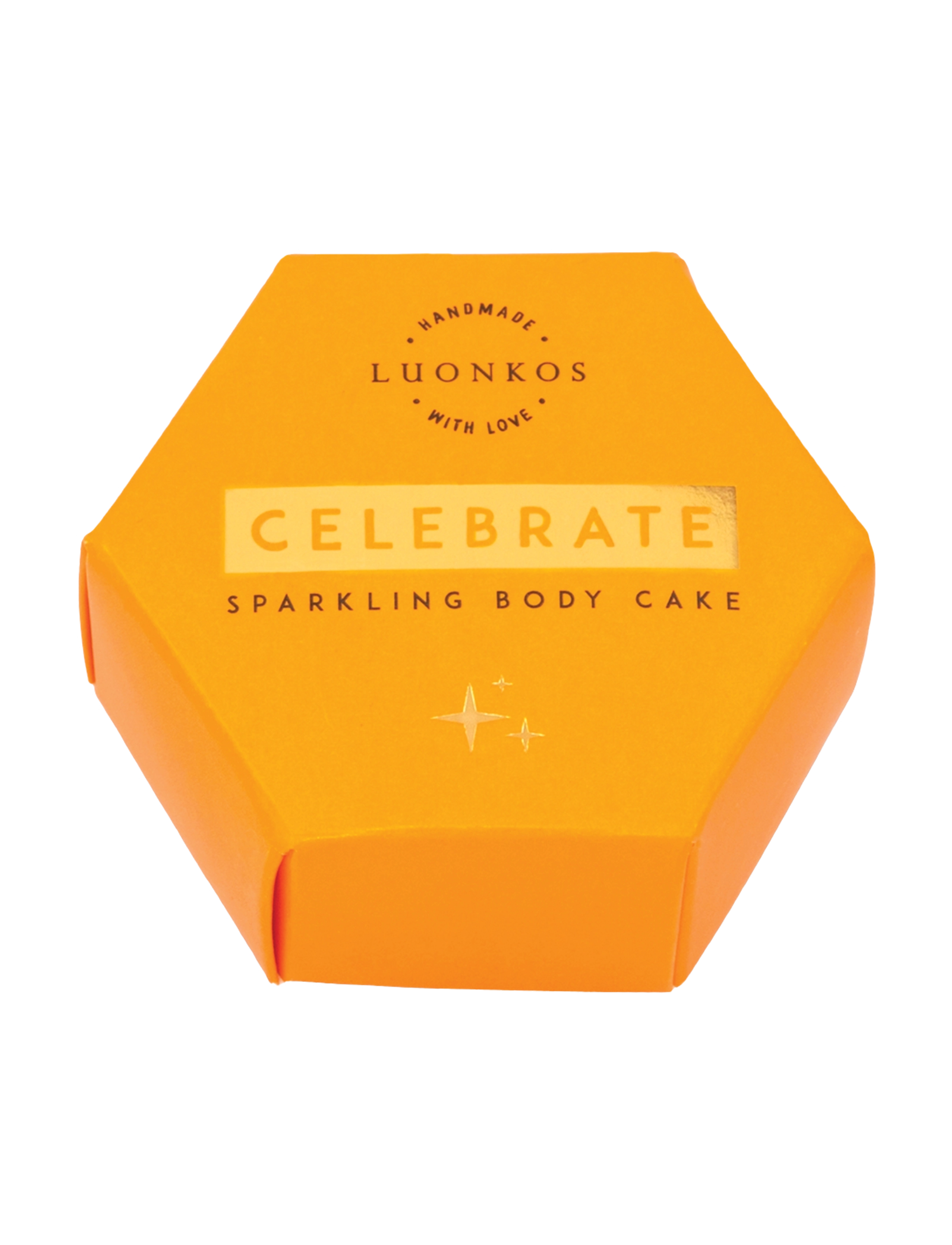 Luonkos Celebrate sparkling body oli cake - Kroppsoljer - GOLDEN / orange