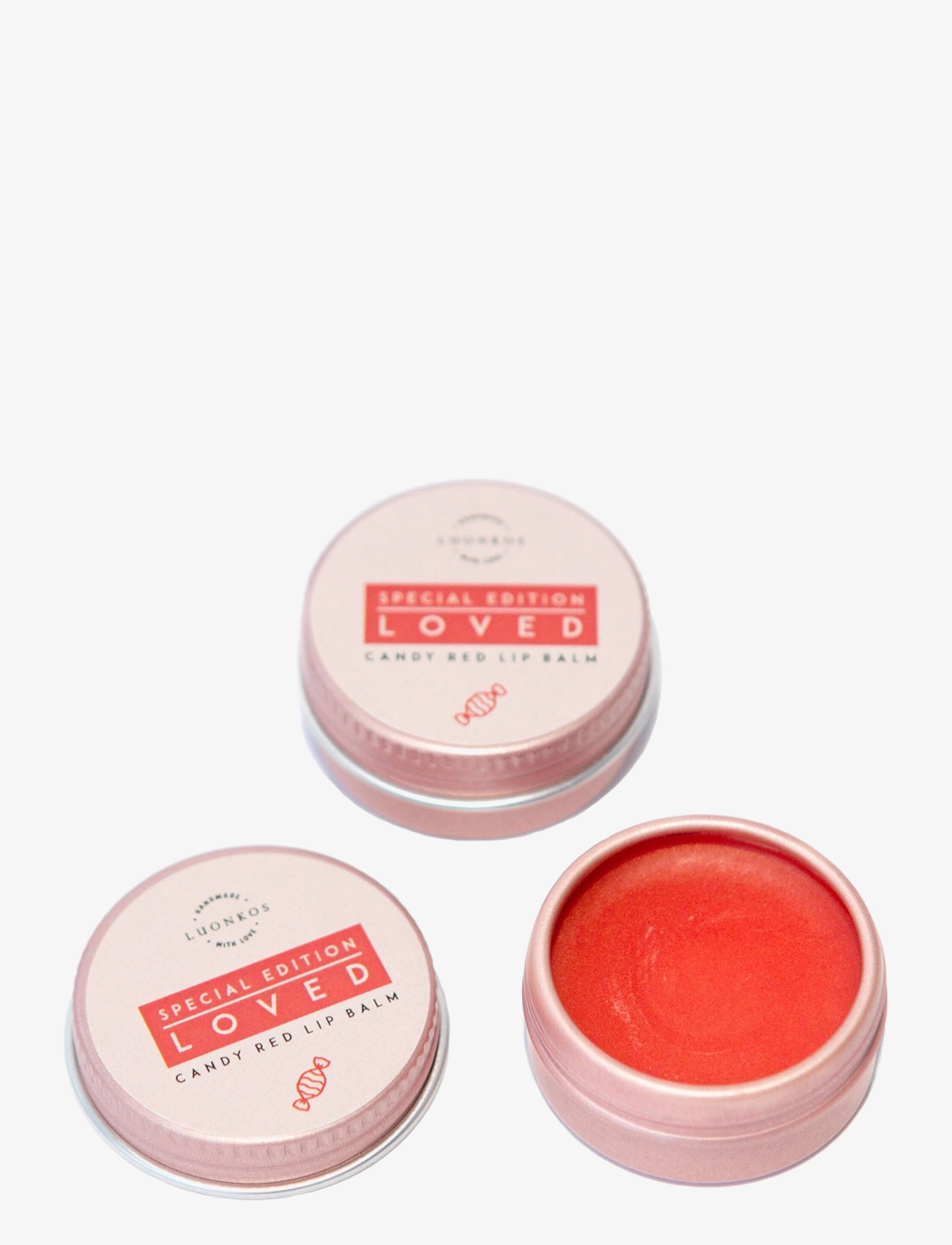 Luonkos Loved Special Edition candy red lip balm 10 ml - Huulepalsamid - PINK / pink/rose