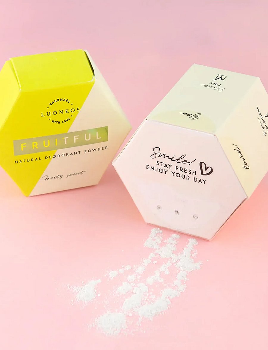 Luonkos - Fruitful deodorant powder, fruity scent, forest microbes - pulgad ja kreemid - clear - 2