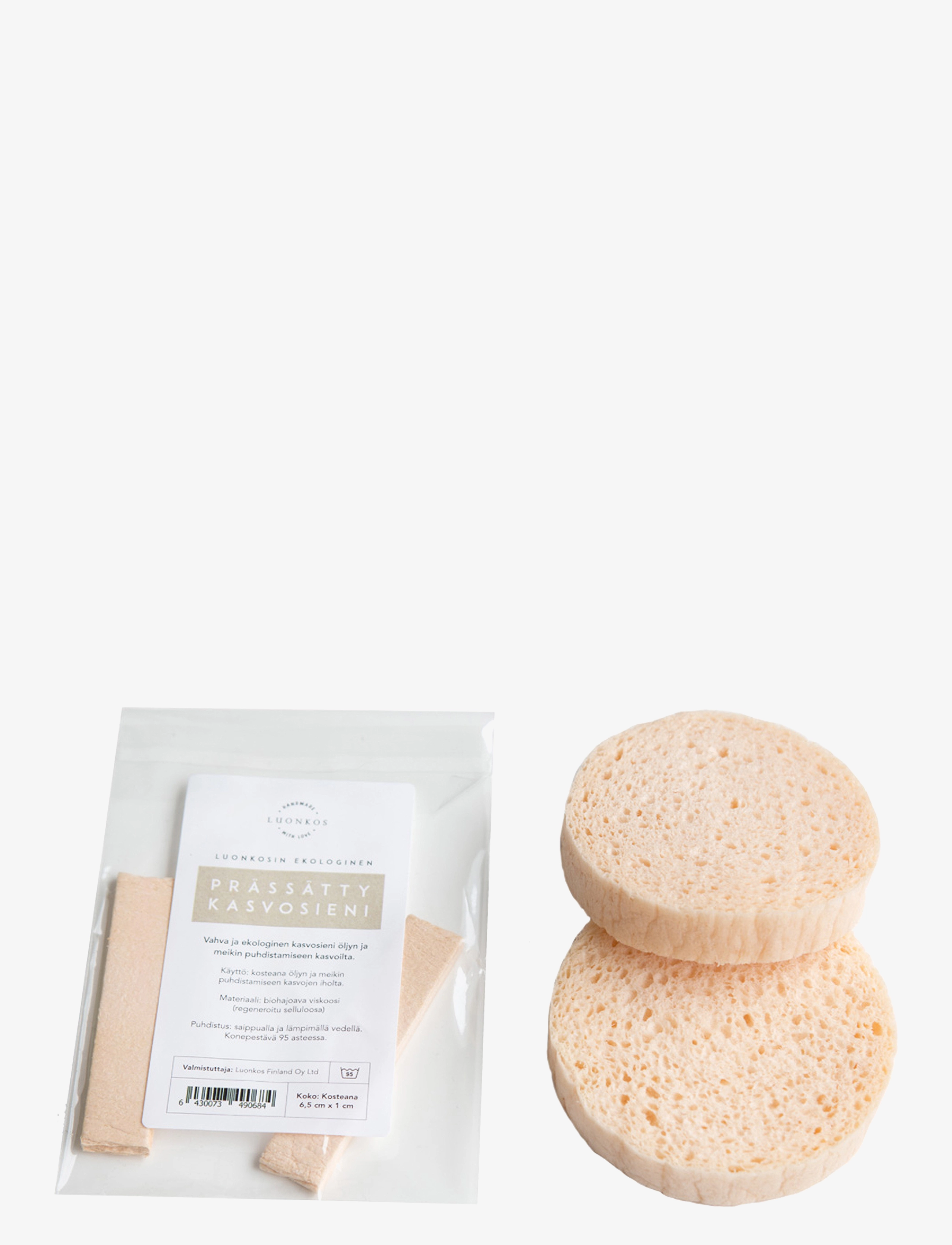 Luonkos Ecological Cleansing Sponge 2 Pcs, Svamp og applikator, Gul, Str: 8 g