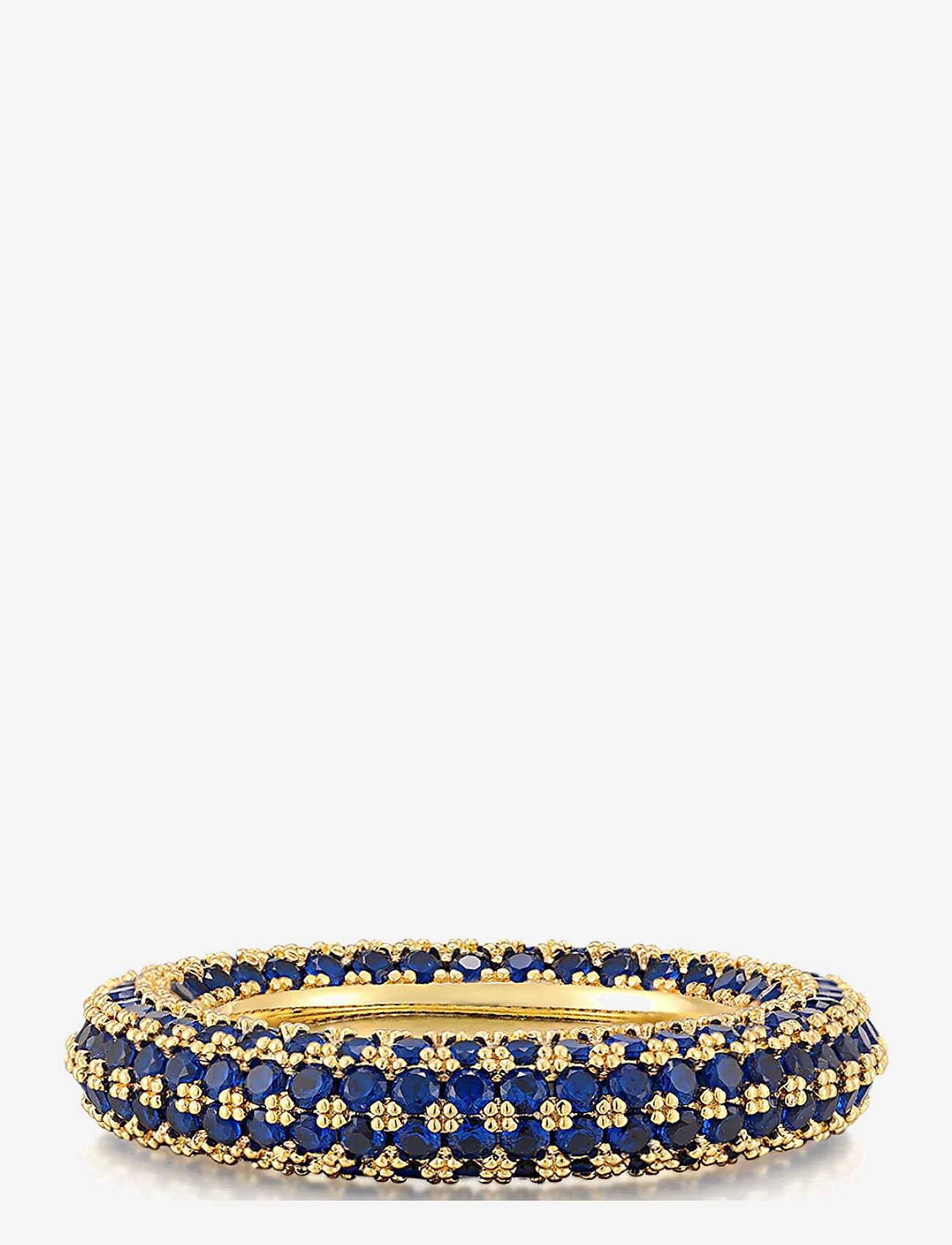 LUV AJ - Pave Amalfi Ring- Blue Sapphire- Gold- Size 6 - blue sapphire-gold - 1
