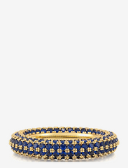 LUV AJ - Pave Amalfi Ring- Blue Sapphire Gold - ballīšu apģērbs par outlet cenām - blue sapphire-gold - 0