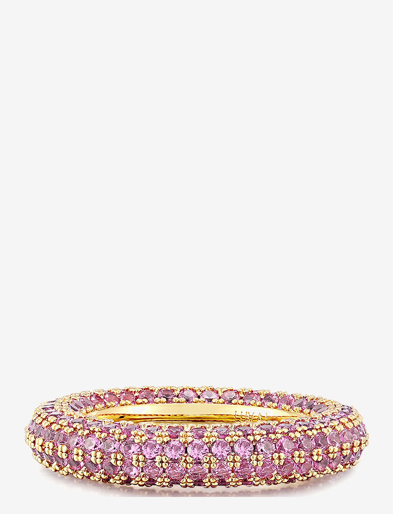 LUV AJ - Pave Amalfi Ring- Pink- Gold- Size 6 - vakarėlių drabužiai išparduotuvių kainomis - pink-gold - 0