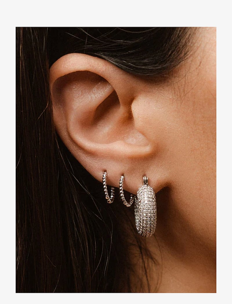 LUV AJ The Pave Mini Donut Hoops-silver (LAJCH4-PMDH-S) Hoops