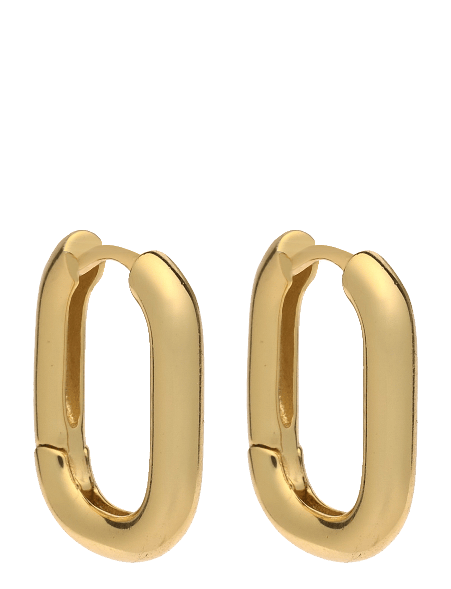 LUV AJ - THE CHAIN LINK HUGGIES-GOLD - hoops - gold - 1