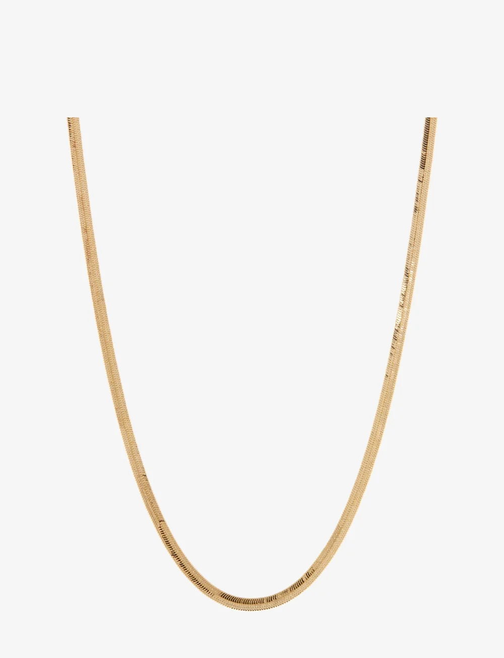 LUV AJ - THE CLASSIQUE HERRINGBONE CHAIN-GOLD - halskæder - gold - 0