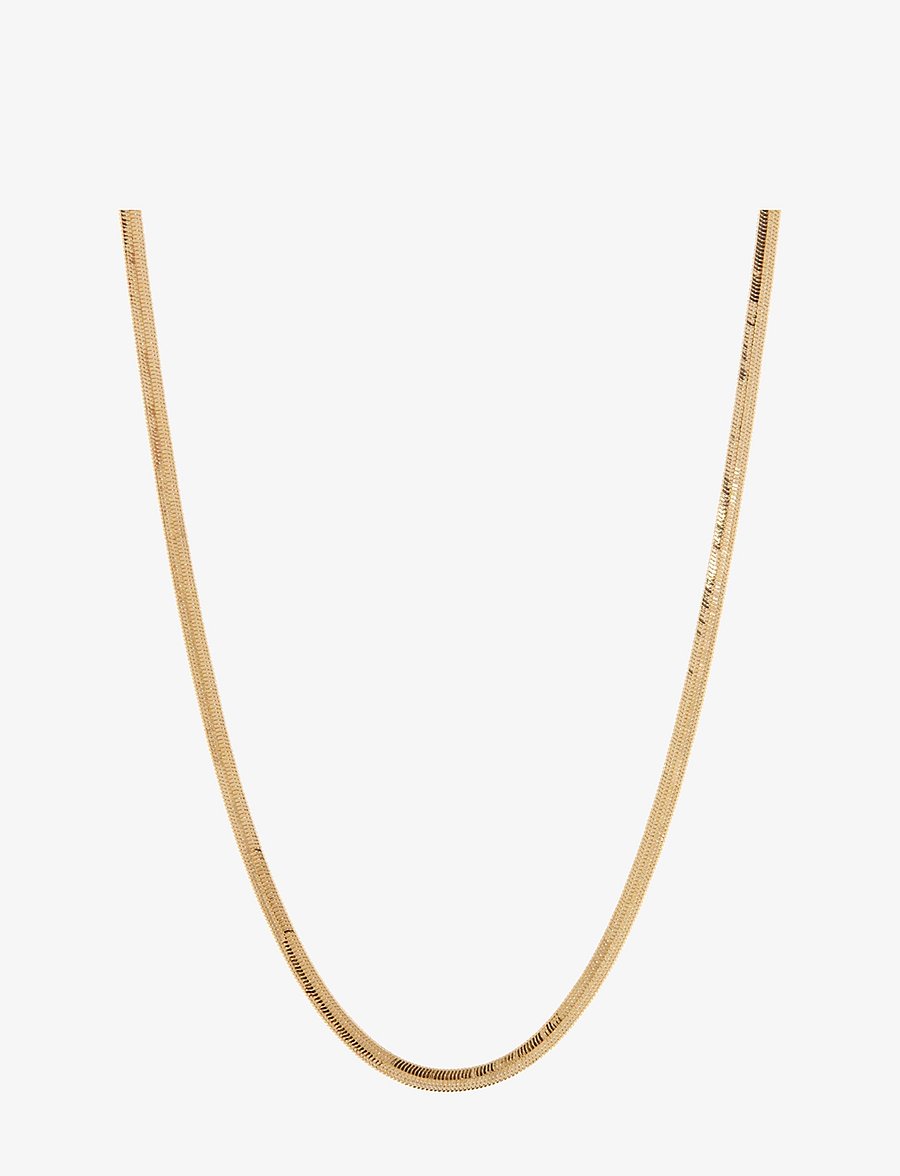 LUV AJ - THE CLASSIQUE HERRINGBONE CHAIN-GOLD - halsketten - gold - 0