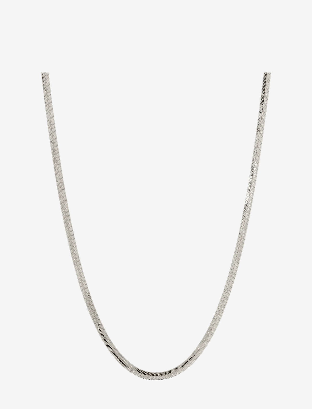 LUV AJ - THE CLASSIQUE HERRINGBONE CHAIN-SILVER - halsketten - silver - 0