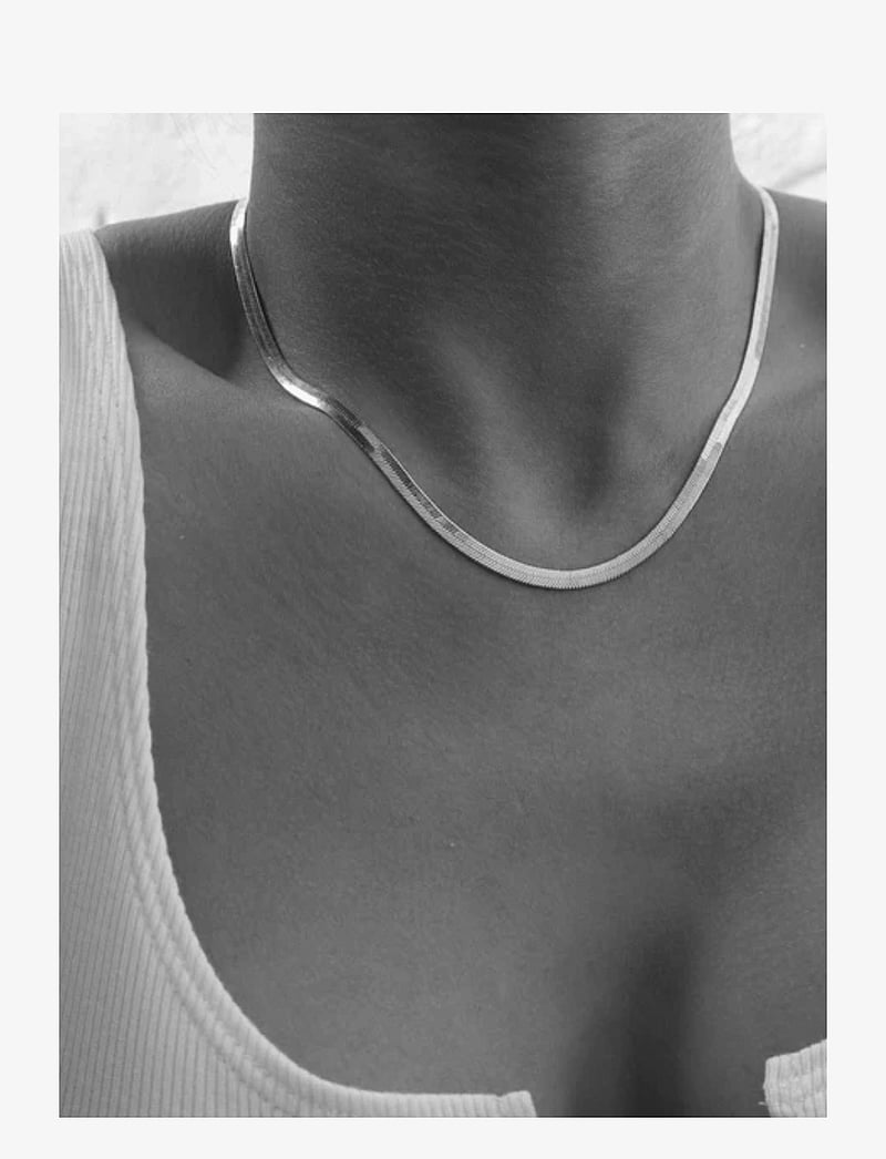 LUV AJ - THE CLASSIQUE HERRINGBONE CHAIN-SILVER - lenkekjeder - silver - 1