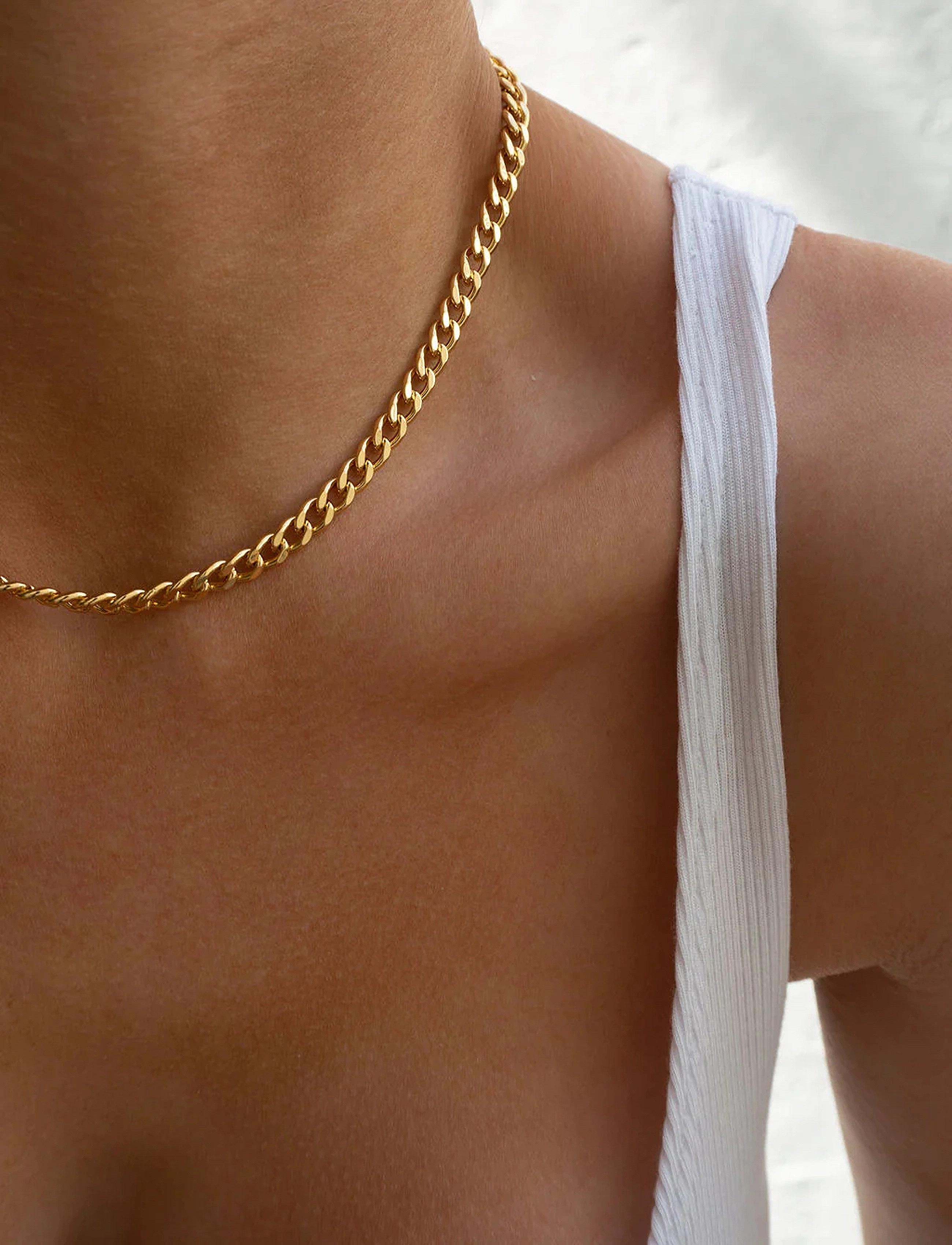 LUV AJ - THE CLASSIQUE SKINNY CURB CHAIN (5MM)-GOLD - gold - 1