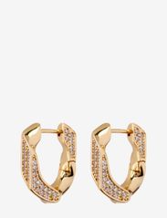 THE PAVÉ CUBAN LINK HOOPS-GOLD - GOLD