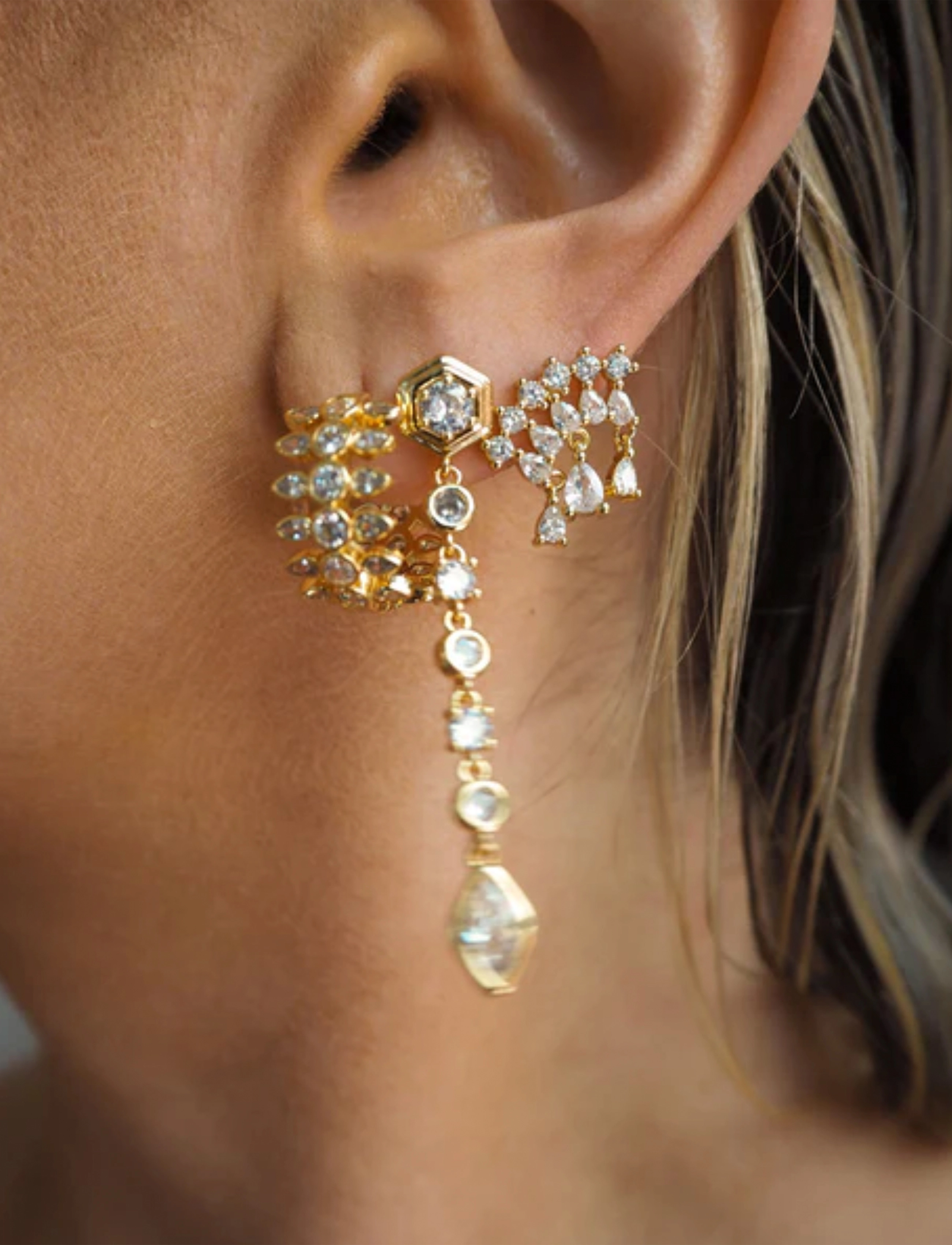 LUV AJ - Colette Shaker Studs- Gold - gold - 1