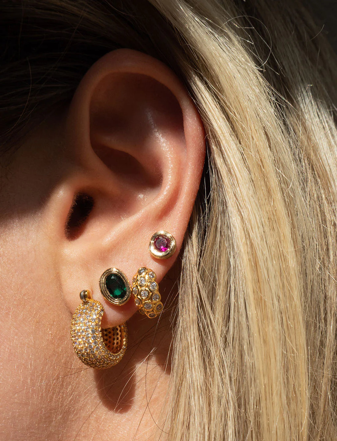 Luv aj gold top hoops