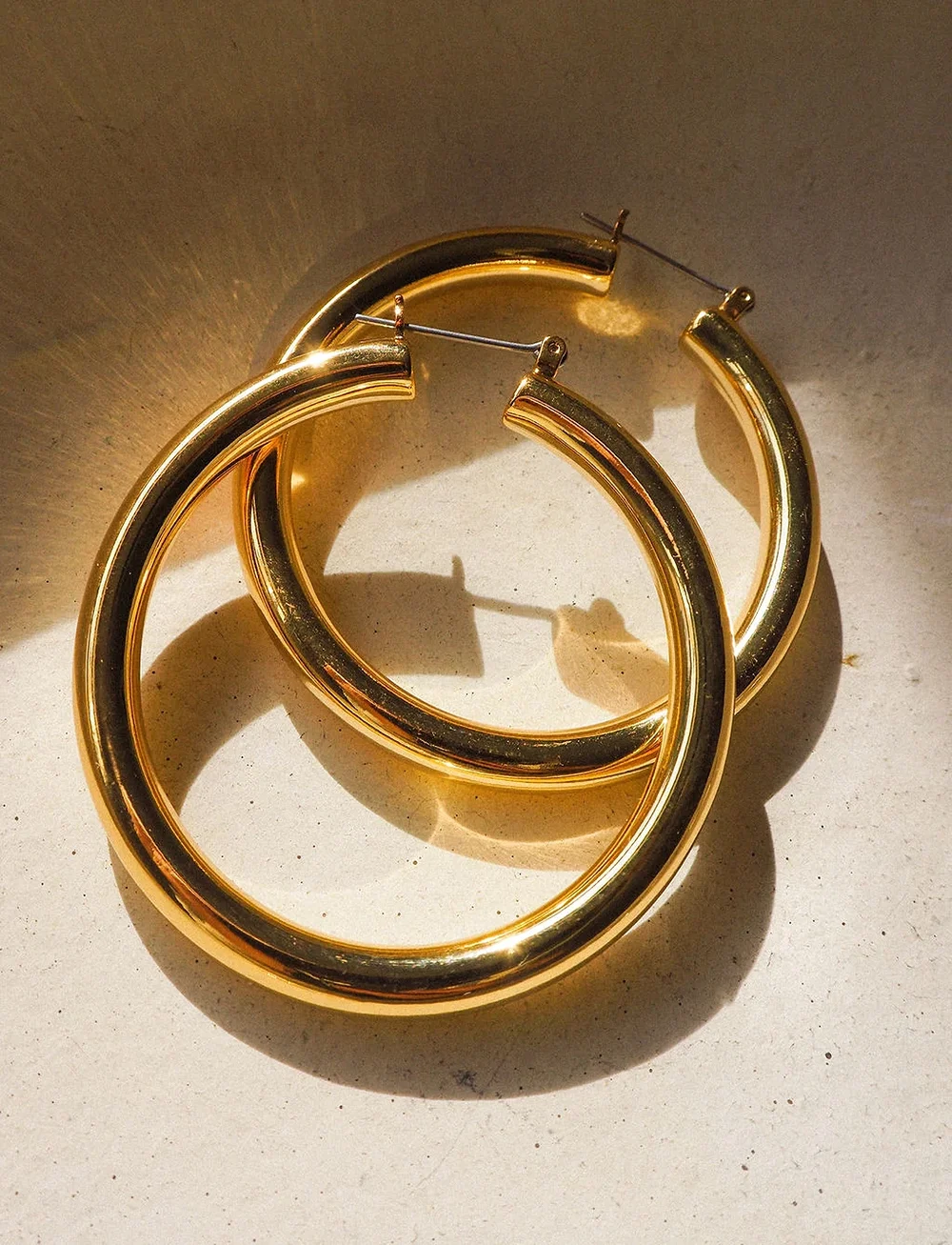 LUV AJ - THE AMALFI TUBE HOOPS-14K ANTIQUE GOLD - creoler & hoops - 14k antique gold - 2