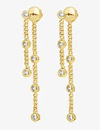 The Estelle Double Chain Studs- Gold - GOLD