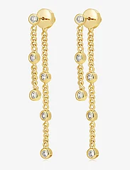 LUV AJ - The Estelle Double Chain Studs- Gold - pendant earrings - gold - 0