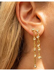 LUV AJ - The Estelle Double Chain Studs- Gold - pendant earrings - gold - 4