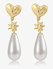 LUV AJ - The Pearl Star Studs- Gold - pearl earrings - gold - 0