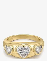 LUV AJ - The Bezel Heart Signet Ring- Gold- Size 8 - festtøj til outletpriser - gold - 0