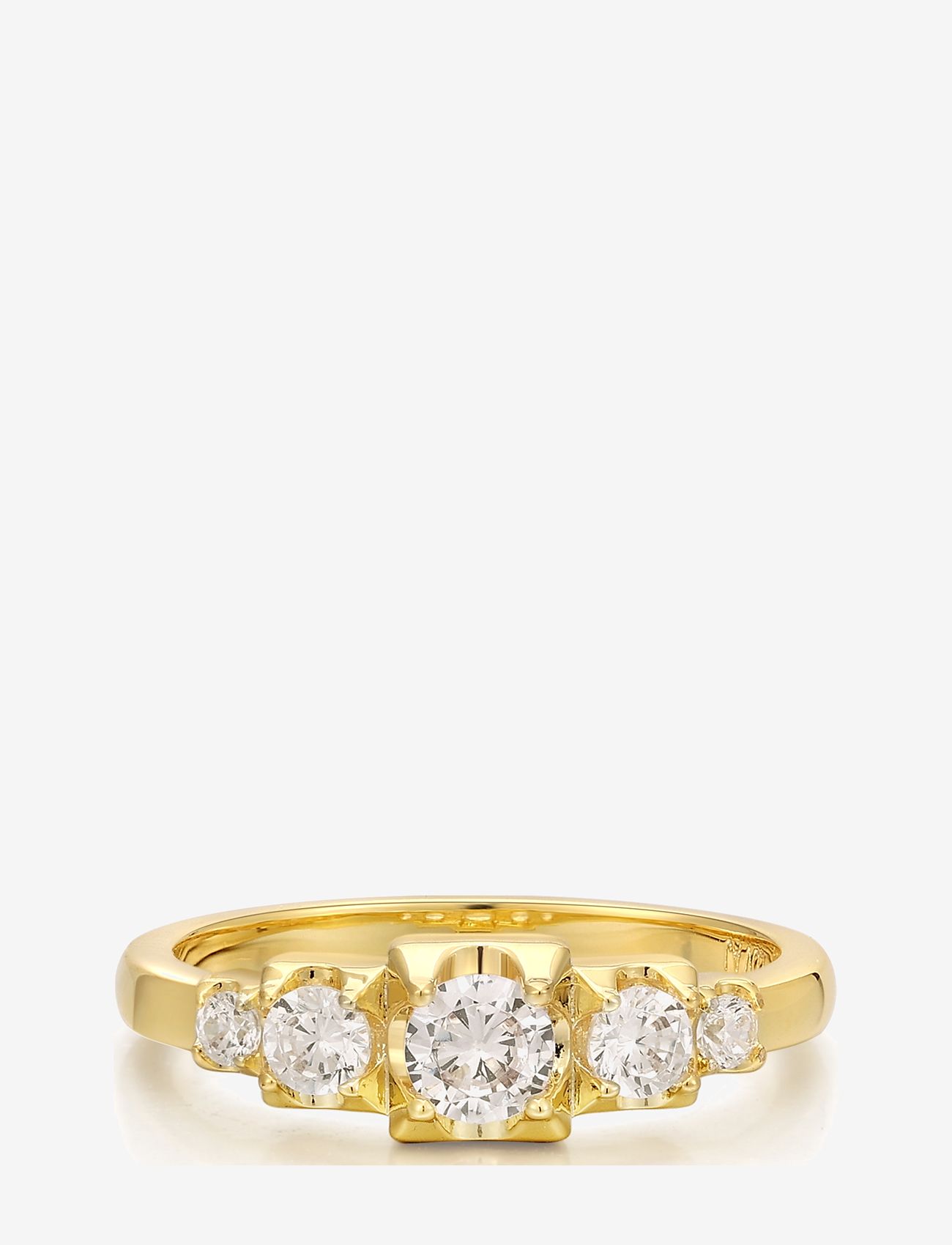 LUV AJ - Pyramid Stud Ring Set- Gold- Size 8 - gold - 3