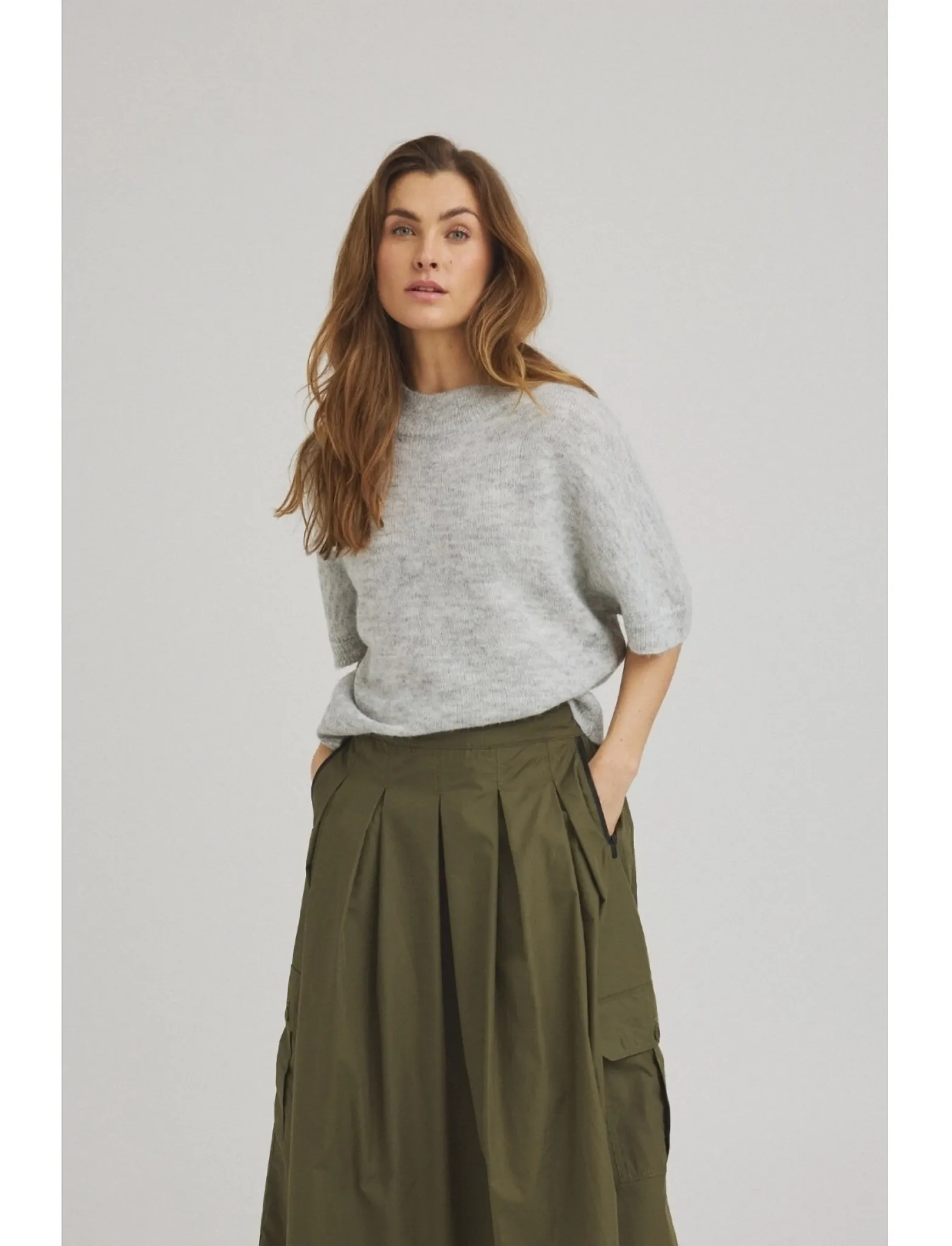 Luxzuz - Batseba Knit - herbstliche kleidung - light grey melange - 0