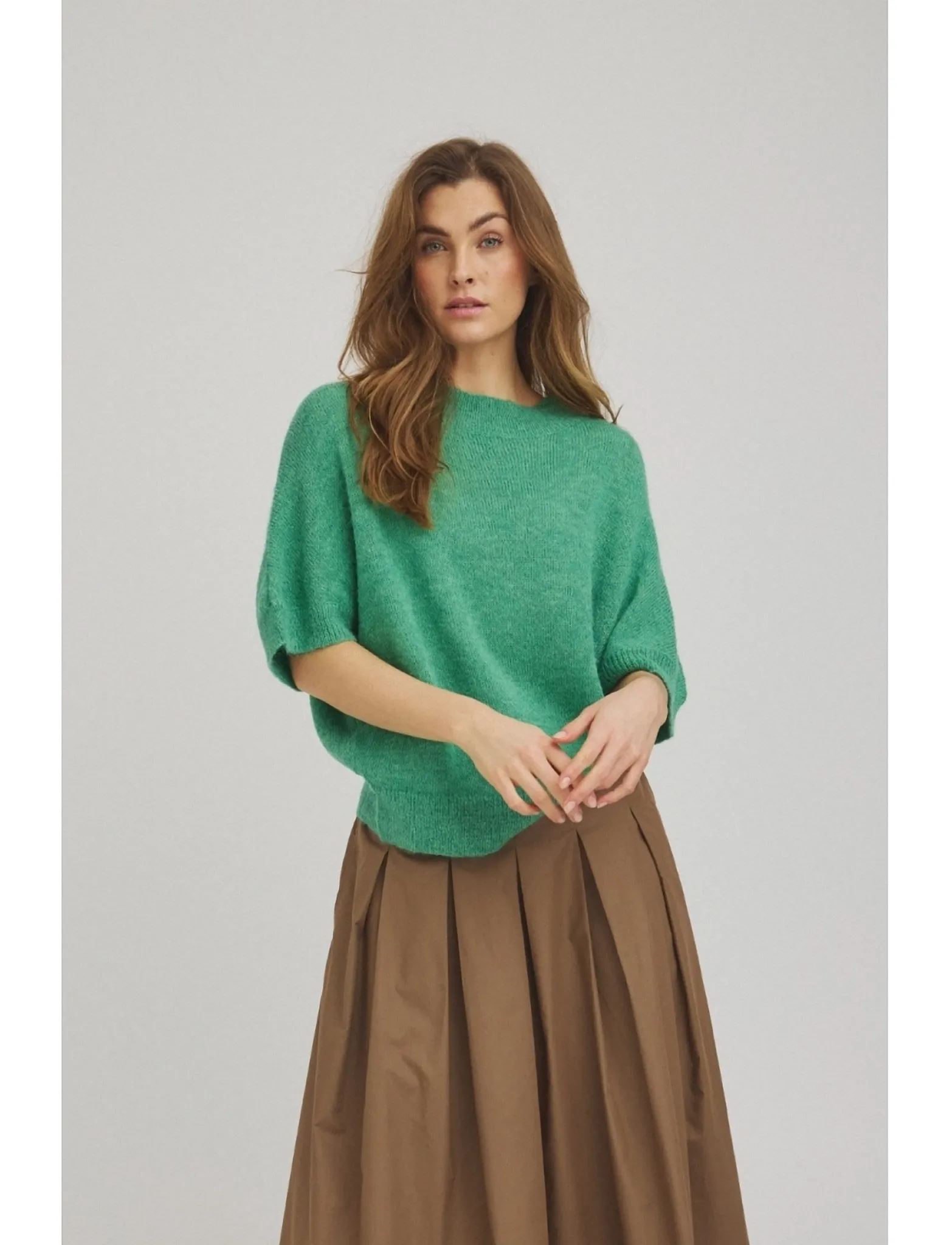Luxzuz - Batseba Knit - efterårstøj - ming green - 0