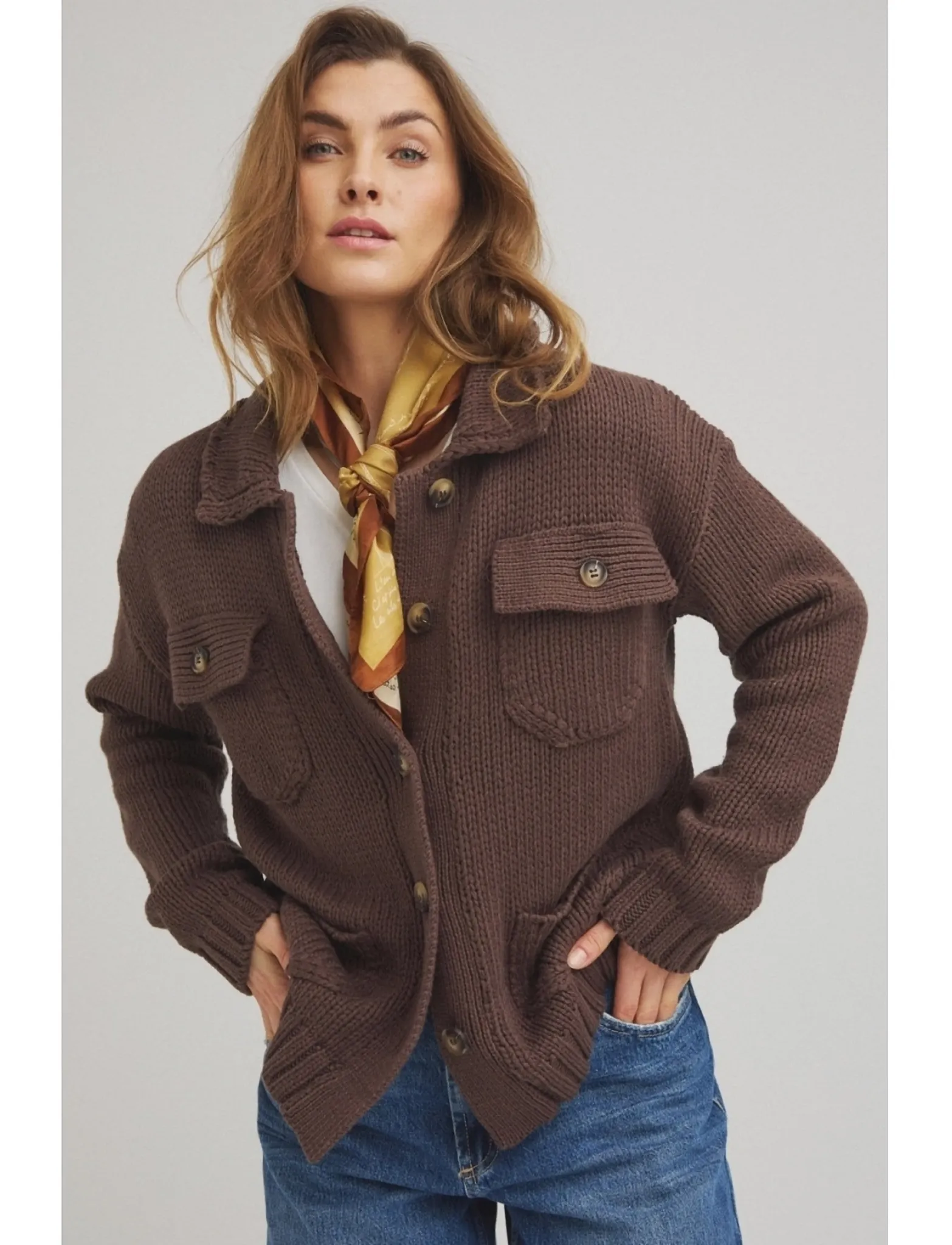 Luxzuz - Beatriz Knit - herbstliche kleidung - coffee bean - 0