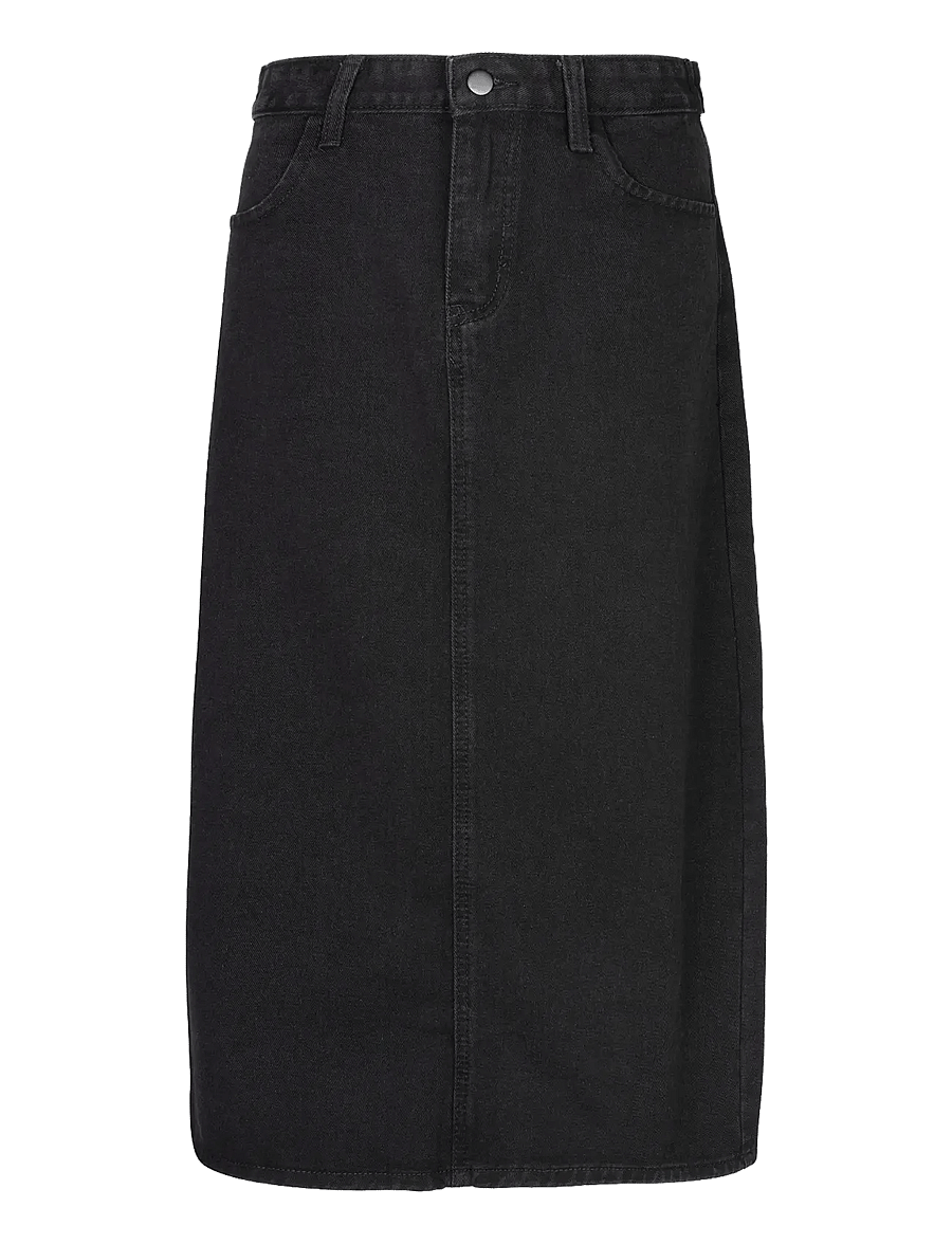 Luxzuz - Jeansor Skirt - jeansröcke - 999 black - 1