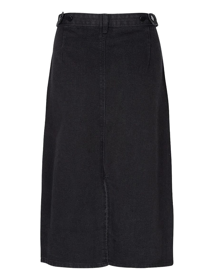 Luxzuz - Jeansor Skirt - jeansröcke - 999 black - 2