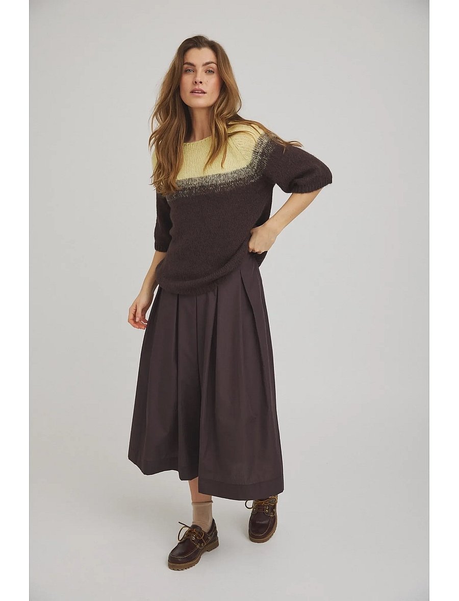 Luxzuz - Jansine Skirt - faltenröcke - 793 chocolate plum - 0