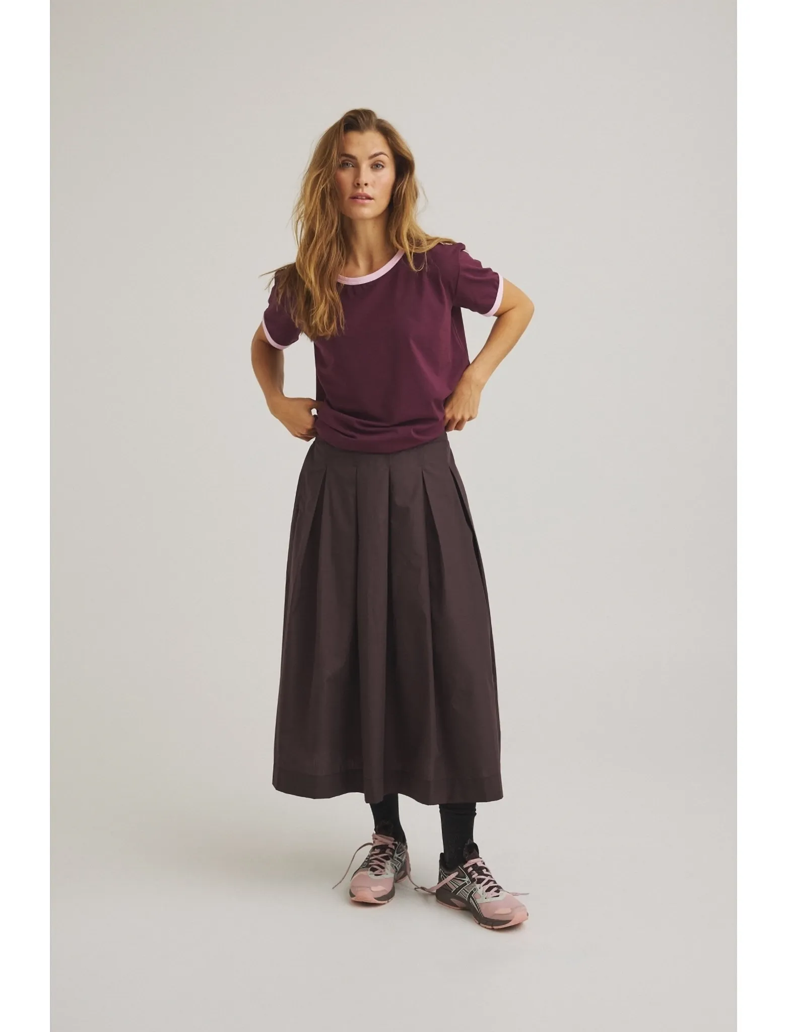 Luxzuz - Jansine Skirt - 793 chocolate plum - 3