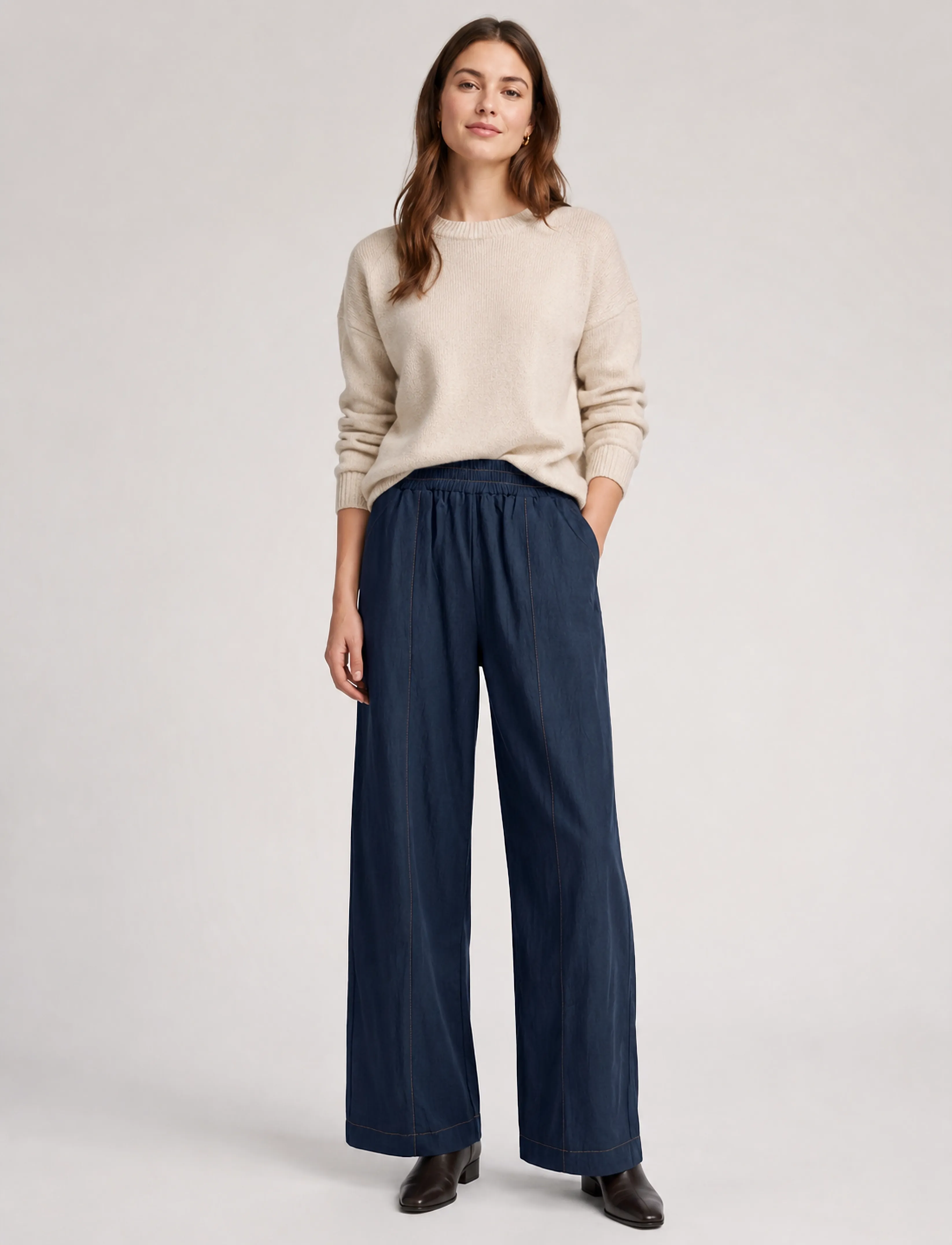 Luxzuz Donna Pant - Hosen - 568 MOOD INDIGO / navy