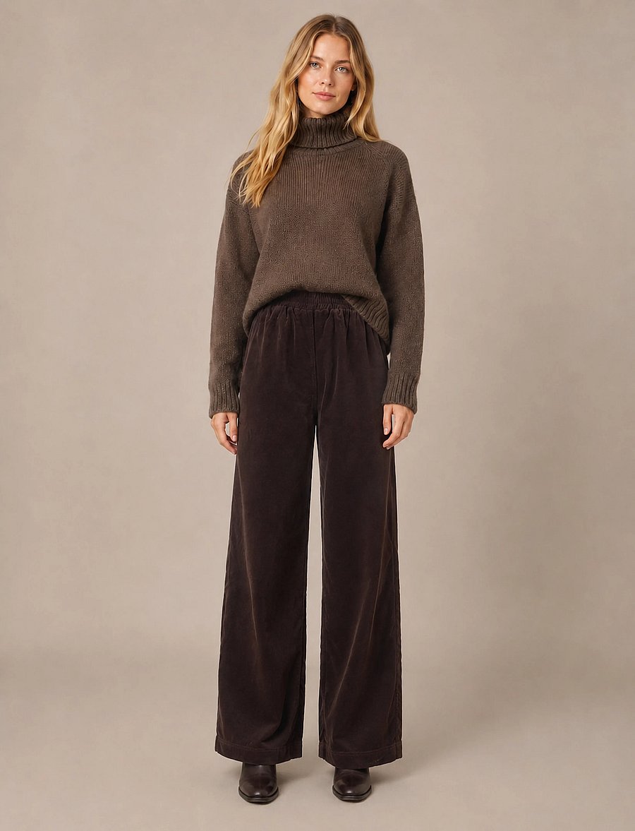 Luxzuz - Eicord Pant - laia säärega püksid - 790 java brown - 0