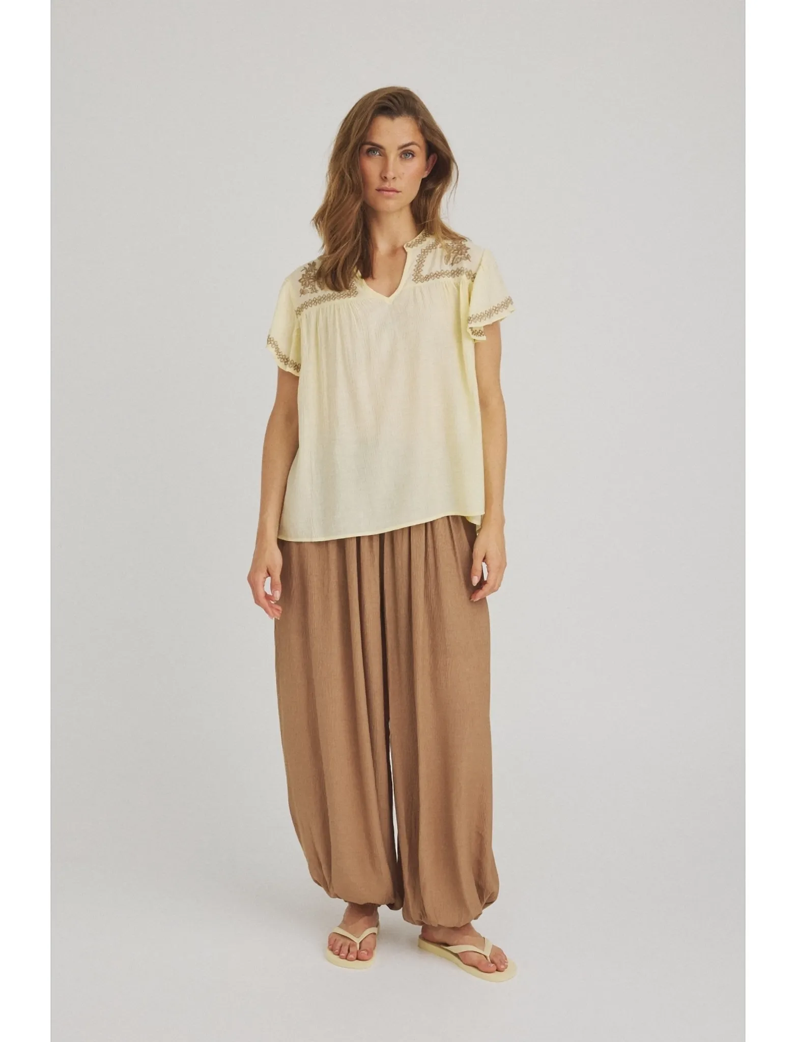 Luxzuz - Valentina Pant - kvinnor - cappuccino - 0