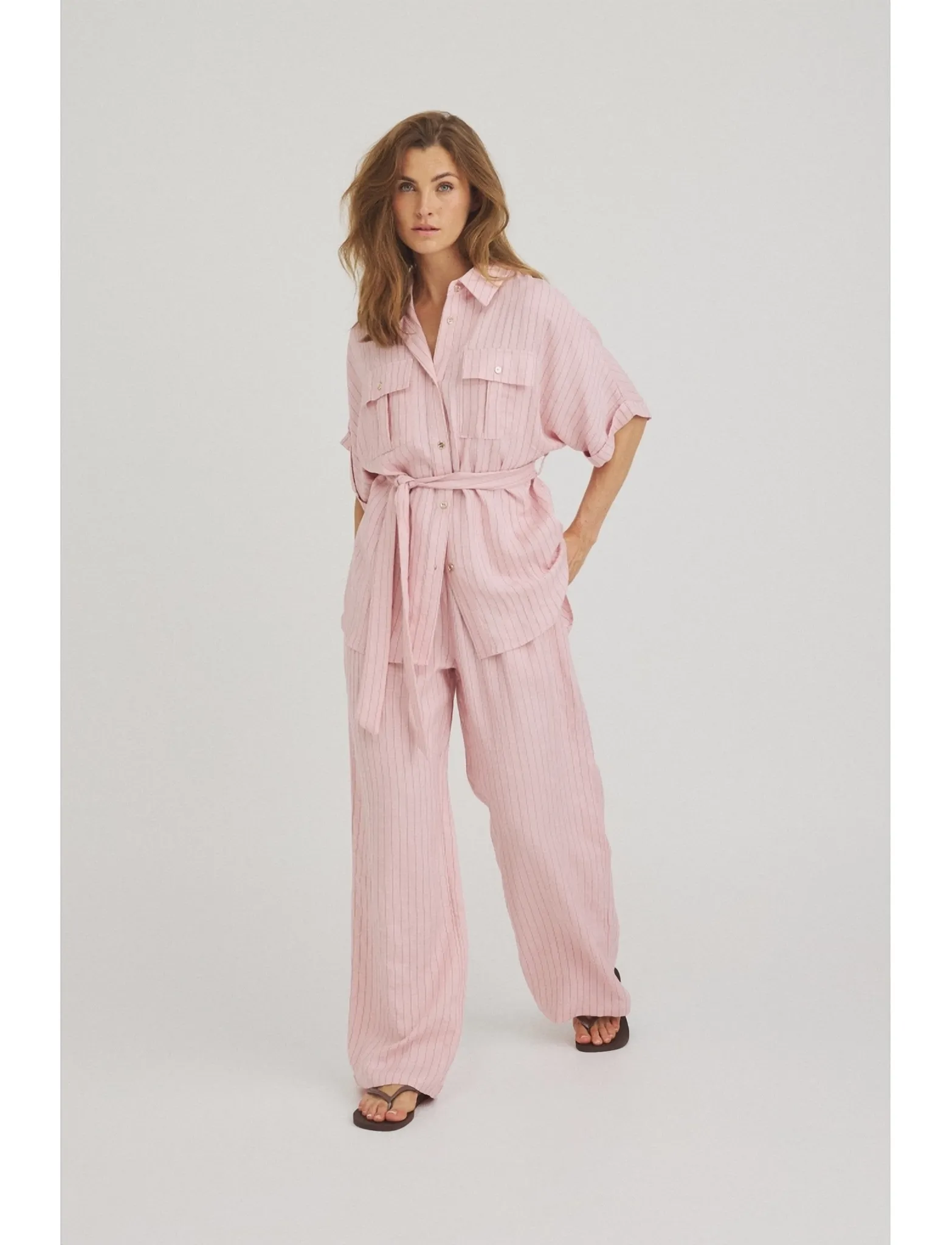 Luxzuz Vanda Pant - Bukser - FADED PINK / pink/rose