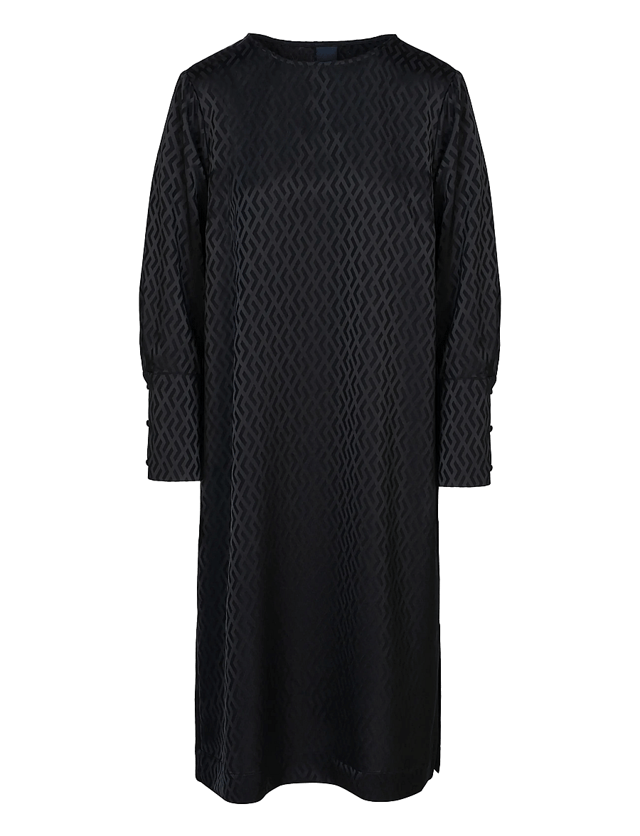Luxzuz - Albinano Dress - midiklänningar - 999 black - 1